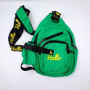 Hello Shamrock Green Sling Back Pack